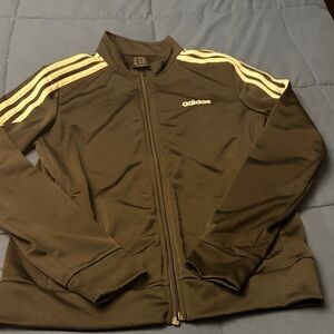 Adidas Men's Black and White Track Jacket